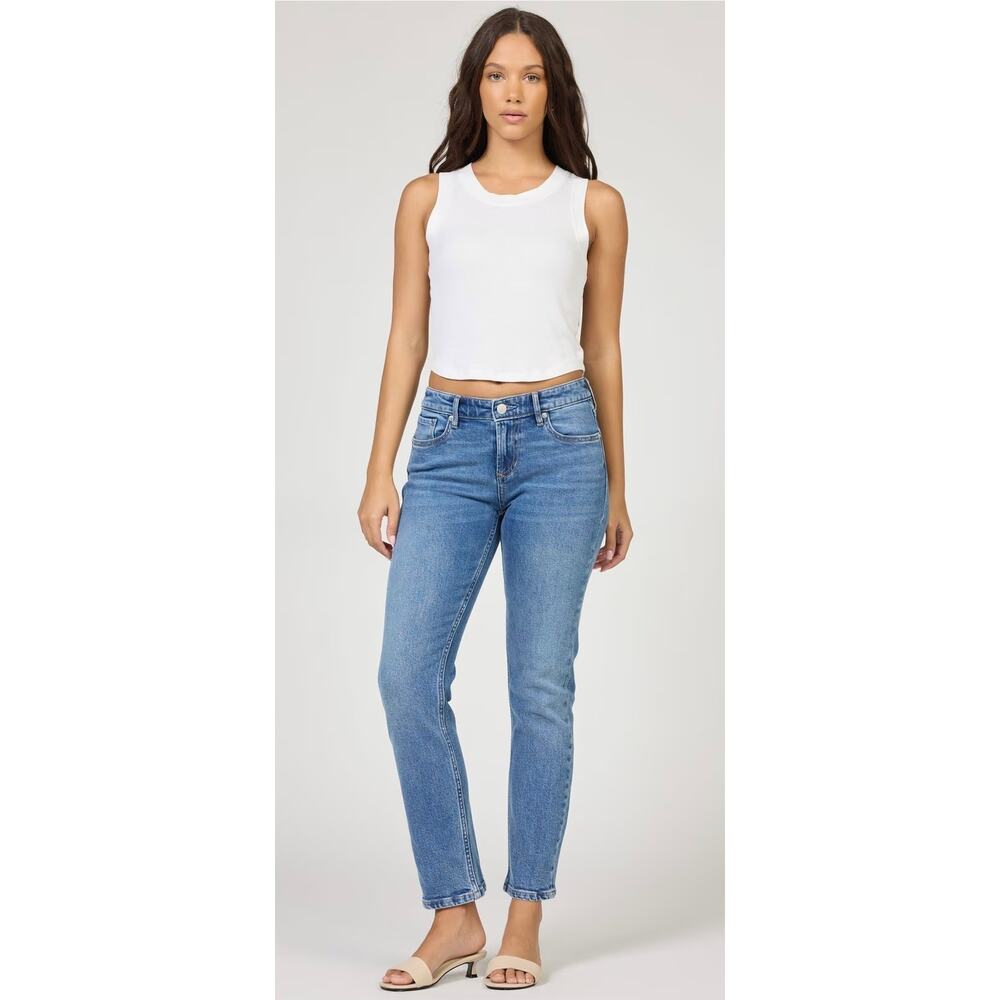 Dear John Blaire Slim Straight Jeans Blue Light Wash Ankle Denim Pants Size 26